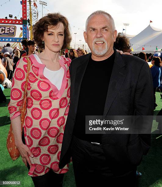 Actors Joan Cusack and John Ratzenberger arrive at the afterparty for the premiere of Walt Disney Pictures' "Toy Story 3" at Hollywood High School on...