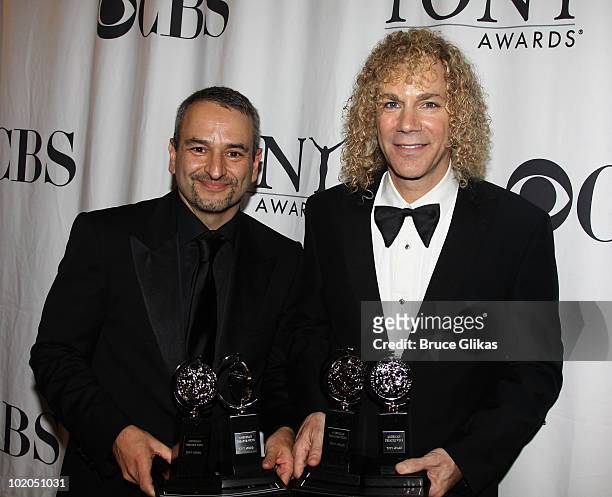 Joe Dipietro and David Bryan attend the 64th Annual Tony Awards at The Sports Club/LA on June 13, 2010 in New York City.