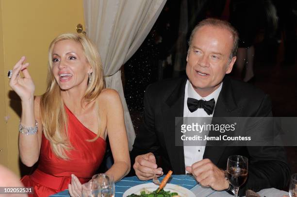 Camille Grammer and Kelsey Grammer attend the after party following the 64th Annual Tony Awards at Rockefeller Center on June 13, 2010 in New York...