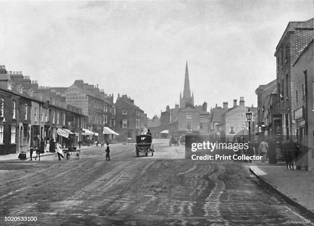 Westgate, Grantham', circa 1896. From Pictorial England and Wales. [Cassell and Company, Limited, London, Paris & Melbourne, circa 1896]. Artist Eyre...