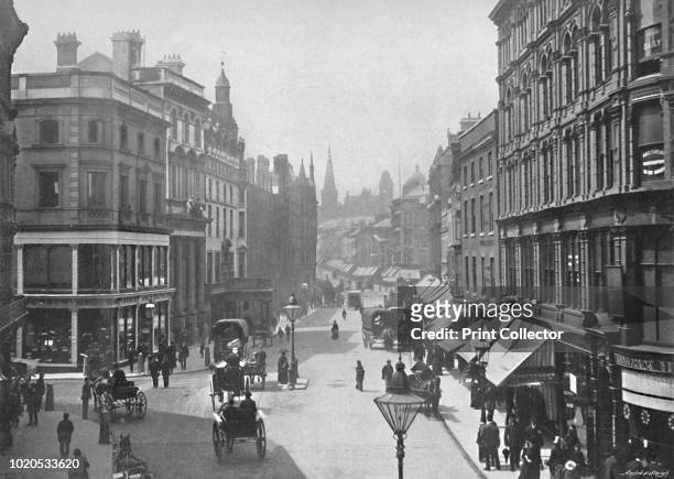New Street, Birmingham', circa 1896. From Pictorial England and Wales. [Cassell and Company, Limited, London, Paris & Melbourne, circa 1896]. Artist...