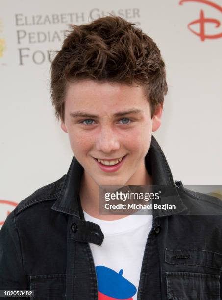 Actor Sterling Beaumon poses at the 21st Annual "A Time For Heroes" Celebrity Picnic Benefit - Arrivals at Wadsworth Theater on June 13, 2010 in Los...