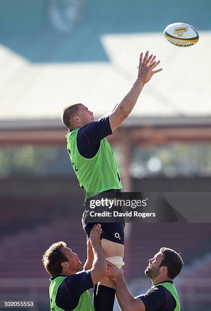Dave Attwood catches the ball during the England training session held at the North Sydney Oval on June 14, 2010 in Sydney, Australia.