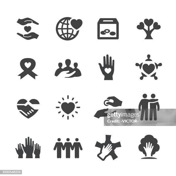 charity-icons-acme series - spende für wohltätige zwecke stock-grafiken, -clipart, -cartoons und -symbole