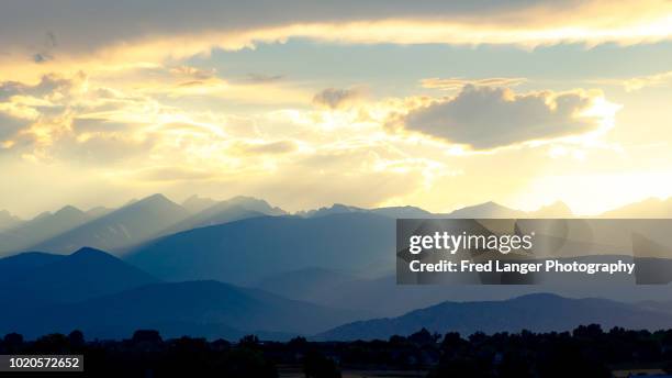 sunrise over mountains - denver summer stock pictures, royalty-free photos & images