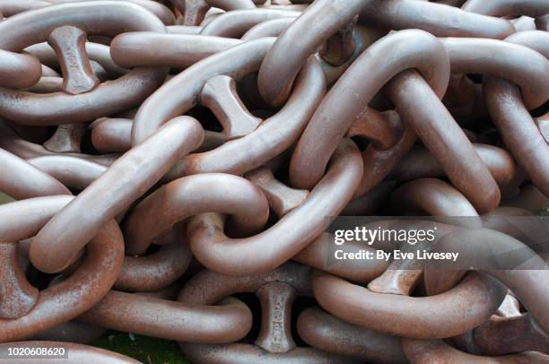 metal chain - rusty anchor stock pictures, royalty-free photos & images