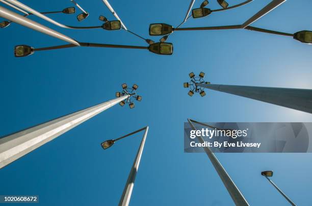 street lights - solar street light stock pictures, royalty-free photos & images
