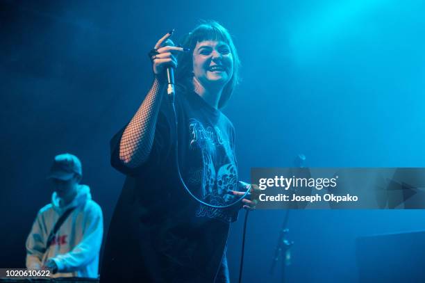 Biig Piig performs on stage at O2 Forum Kentish Town on August 20, 2018 in London, England.