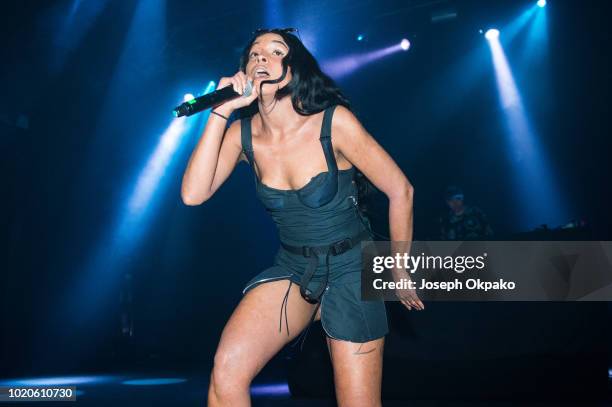 Princess Nokia performs on stage at O2 Forum Kentish Town on August 20, 2018 in London, England.