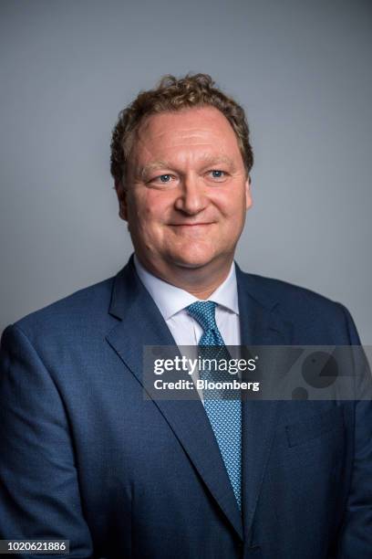 Hadley Dean, chief executive officer of Echo Polska Properties Plc , poses for a photograph following a Bloomberg Television interview in London,...