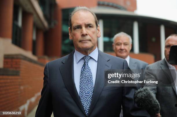 Sir Norman Bettison leaves Preston Crown Court after he was granted a stay of proceedings during a hearing on August 21, 2018 in Preston, England....