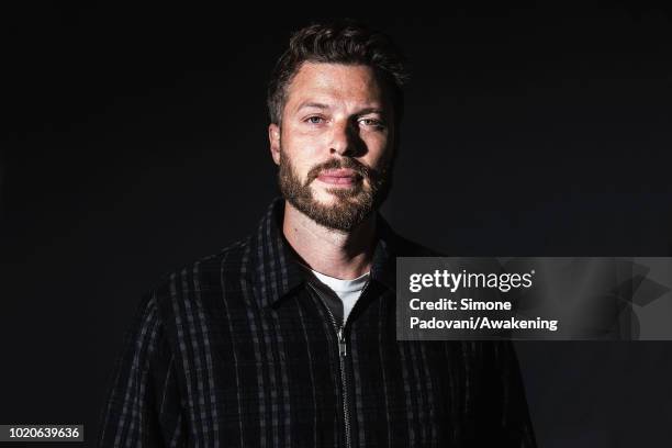 English television presenter Rick Edwards attends a photocall during the annual Edinburgh International Book Festival at Charlotte Square Gardens on...