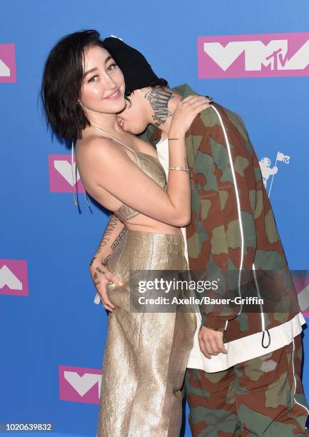 Noah Cyrus and Lil Xan attend the 2018 MTV Video Music Awards at Radio City Music Hall on August 20, 2018 in New York City.