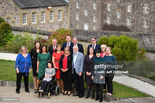 Labour leader Jeremy Corbyn and Scottish Labour Richard Leonard hold a photocall with Labour's early selected candidates in target Westminster...