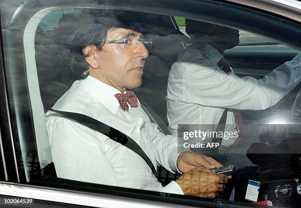 Socilist Party chairman Elio Di Rupo arrives for his consultation with King Albert II on June 14, 2010 at the Royal Castle in Laeken-Laken, Brussels....