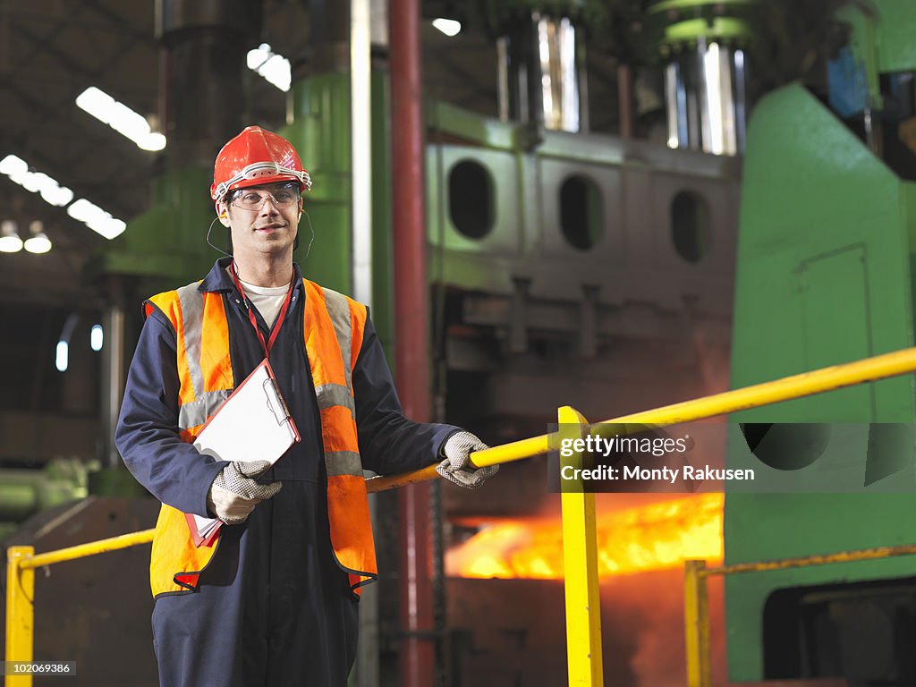 Worker With Steel Forge