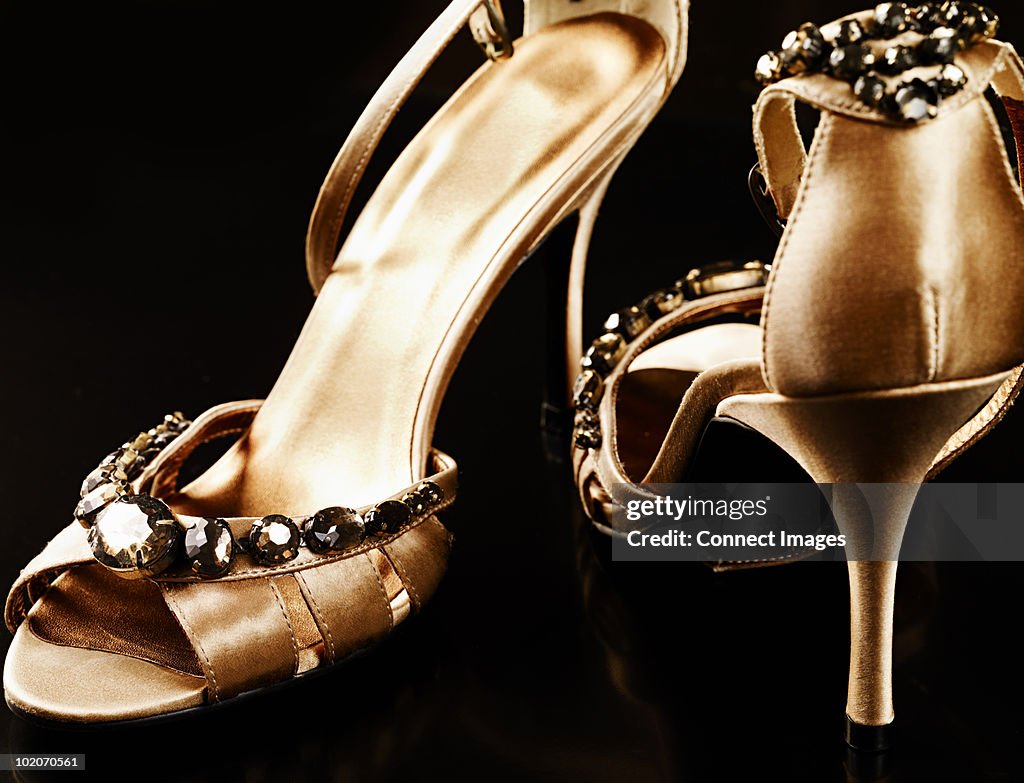 High heeled shoes