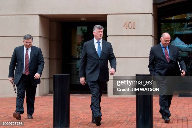 The defense attorneys for former Trump campaign manager Paul Manafort, including lead attorney Kevin Downing , Richard Westling and Thomas Zehnle ,...