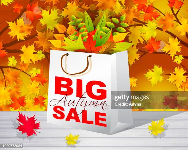autumn background - table top down stock illustrations