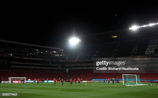 General view during the Brazil training session at Ellis Park on June 14, 2010 in Johannesburg, South Africa. Brazil will play their opening 2010...