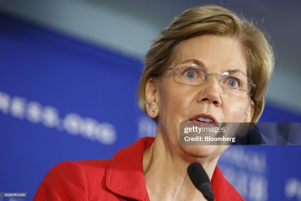 Senator Elizabeth Warren Speaks At The National Press Club