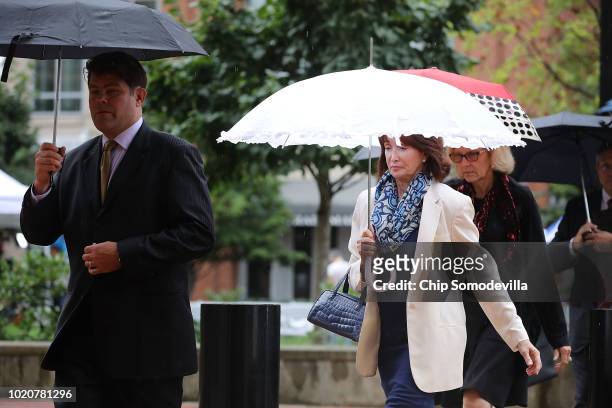 Kathleen Manafort , wife of former Trump campaign chairman Paul Manafort, returns to the Albert V. Bryan U.S. Courthouse for the fourth day of jury...