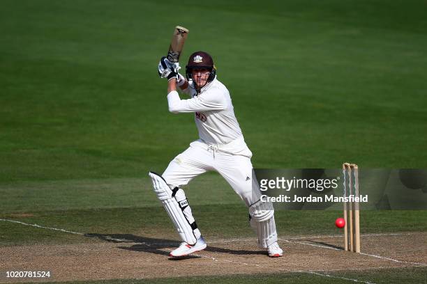 Morne Morkel of Surrey bats during day three of the Specsavers County Championship Division One match between Surrey and Lancashire at The Kia Oval...
