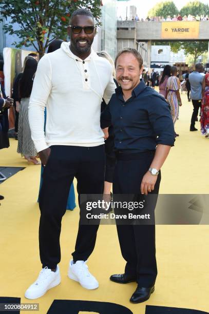 Idris Elba and Stephen Graham attend the UK Premiere of "Yardie" at BFI Southbank on August 21, 2018 in London, England.