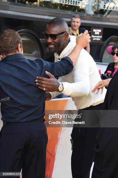 Stephen Graham and Idris Elba attend the UK Premiere of "Yardie" at BFI Southbank on August 21, 2018 in London, England.