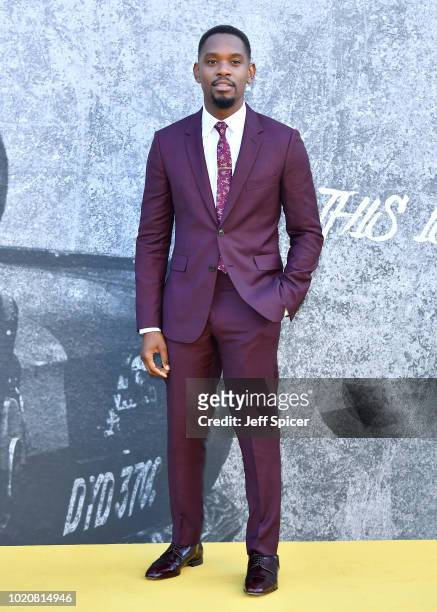 Aml Ameen attends the UK premiere of "Yardie" at the BFI Southbank on August 21, 2018 in London, England.