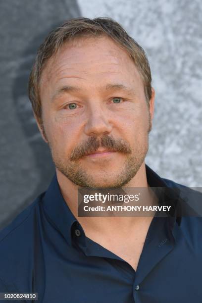 British actor Stephen Graham poses on the red carpet at the UK premiere of Yardie, in central London on August 21, 2018.