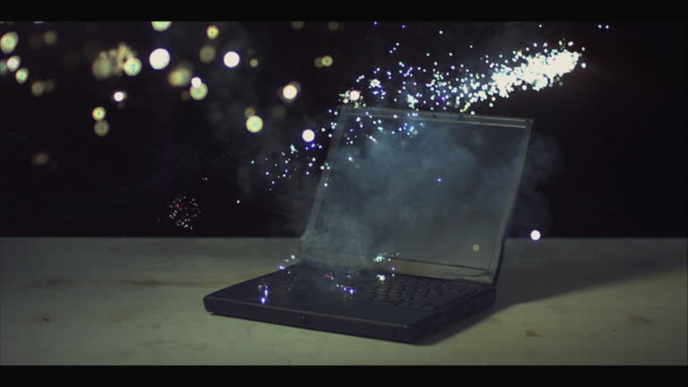 Exploding Laptop Animation Black Laptop Black Background Videos and HD Footage - Getty Images