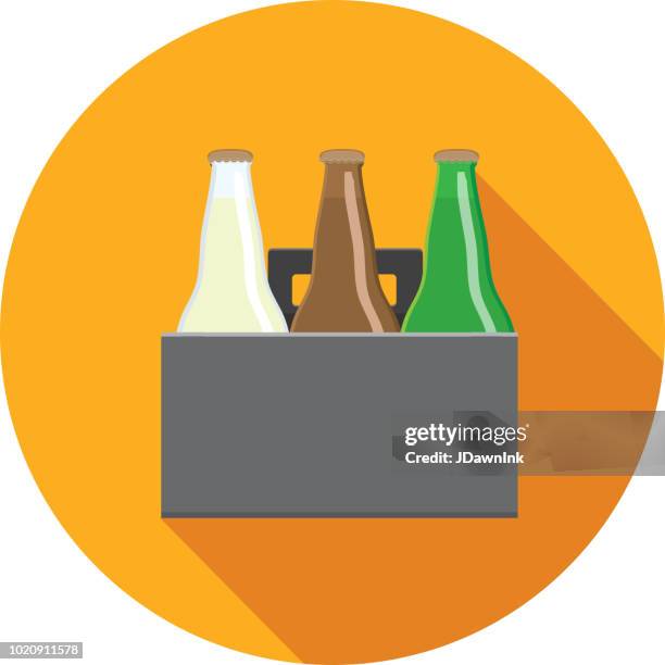 craft beer flat design themed icon with shadow - distillation stock illustrations