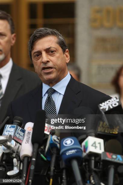 Robert Khuzami, deputy U.S. Attorney for the Southern District of New York, speaks to members of the media outside federal court in New York, U.S.,...