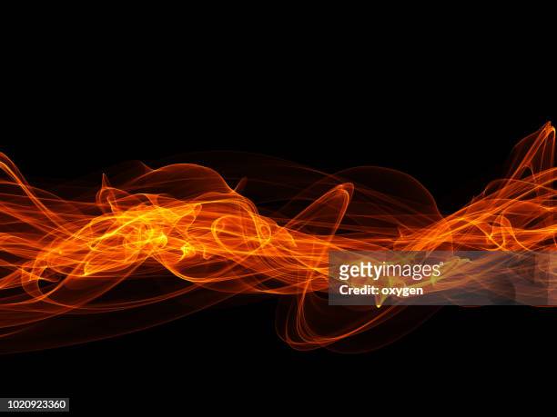fire flames collection isolated on black background - flame texture stock pictures, royalty-free photos & images