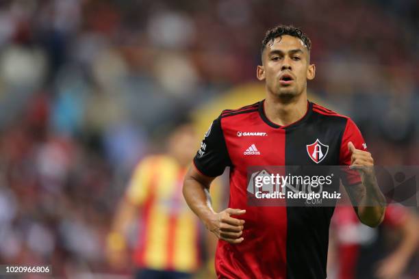 Andrés Andrade of Atlas looks on during the fifth round match between Atlas and Morelia as part of the Torneo Apertura 2018 Liga MX at Jalisco...