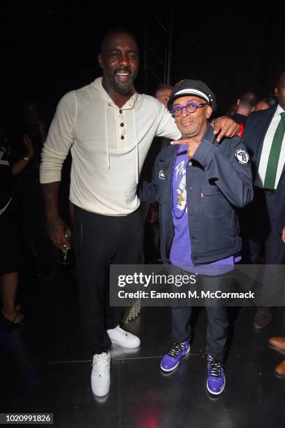 Idris Elba and Spike Lee attend the after party of Yardie. Yardie is released in UK cinemas on 31st August at BFI Southbank on August 21, 2018 in...