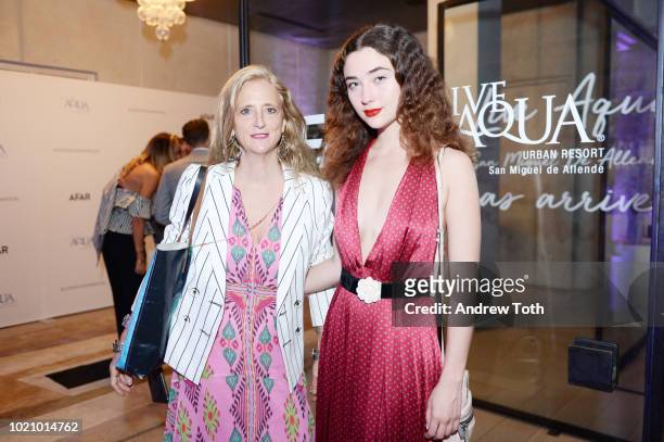 Fashion designer Nanette Lepore and model Violet Savage attend the opening of Live Aqua: San Miguel de Allende presented by AFAR at Spring Place on...