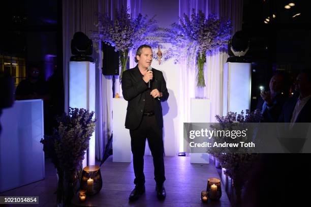 Of Grupo Posadas Jose Carlos Azcarraga speaks onstage during the opening of Live Aqua: San Miguel de Allende presented by AFAR at Spring Place on...