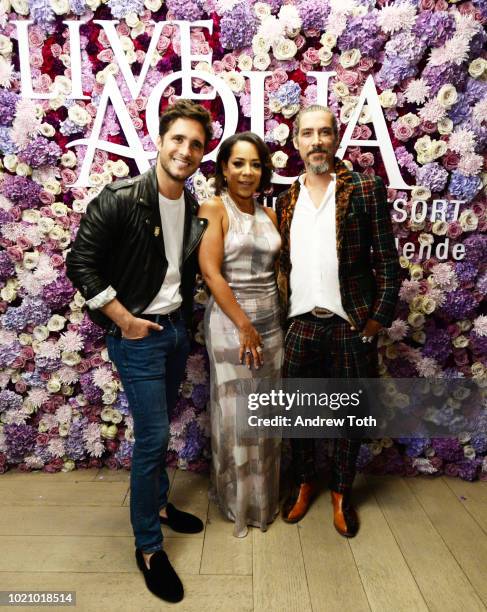 Singer Diego Boneta, actress Selenis Leyva, and actor Oscar Jaenada attend the opening of Live Aqua: San Miguel de Allende presented by AFAR at...