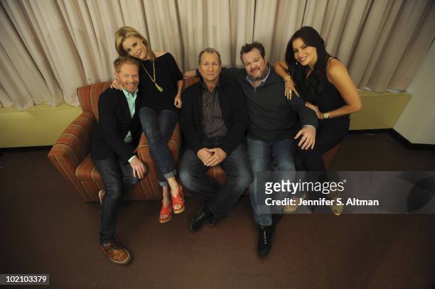 Actors from the cast of TV show Modern Family in the Green Room at the Good Morning America Studios in New York City on May 19, 2010. . From left...