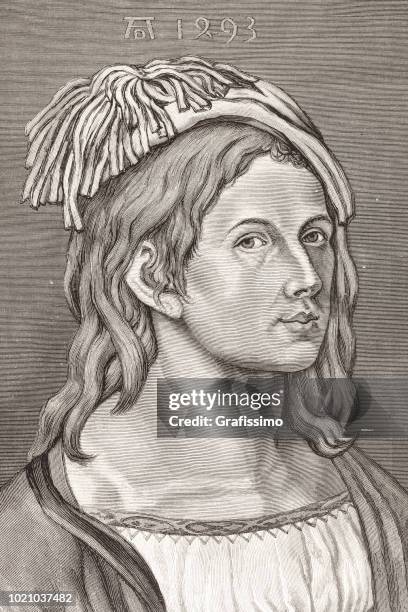 gravur des deutschen malers albrecht dürer - albrecht dürer stock-grafiken, -clipart, -cartoons und -symbole