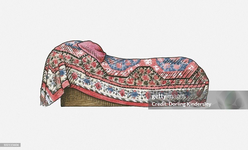 Illustration of Sigmund Freud's historic couch