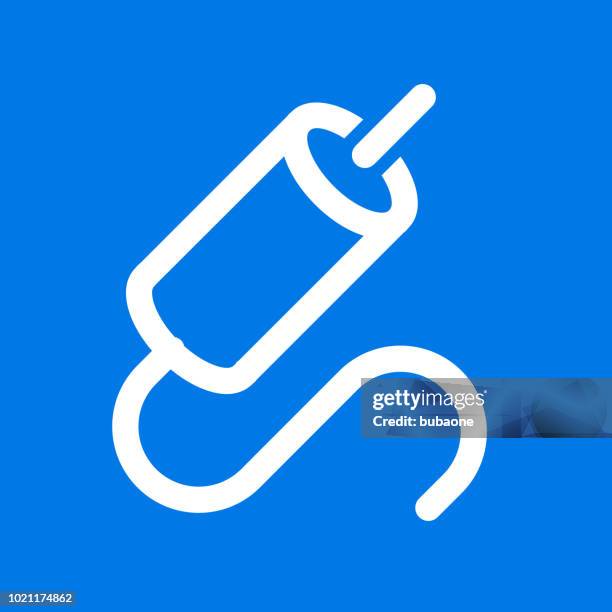coaxial cable plug icon - coaxial cable stock illustrations