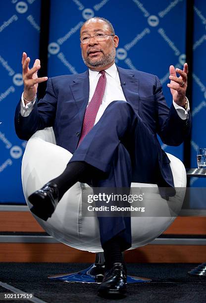 Richard "Dick" Parsons, chairman of Citigroup Inc., speaks during the Bloomberg Link Boards & Risk Briefing conference in Washington, D.C., U.S., on...