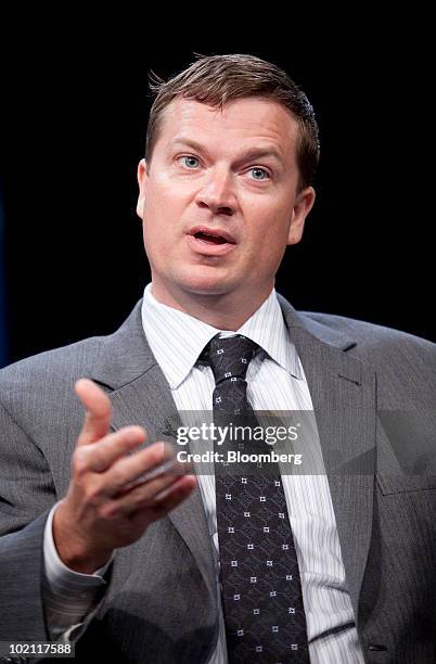 Rick Wesson, chief executive officer of Support Intelligence Inc., speaks during the Bloomberg Link Boards & Risk Briefing conference in Washington,...