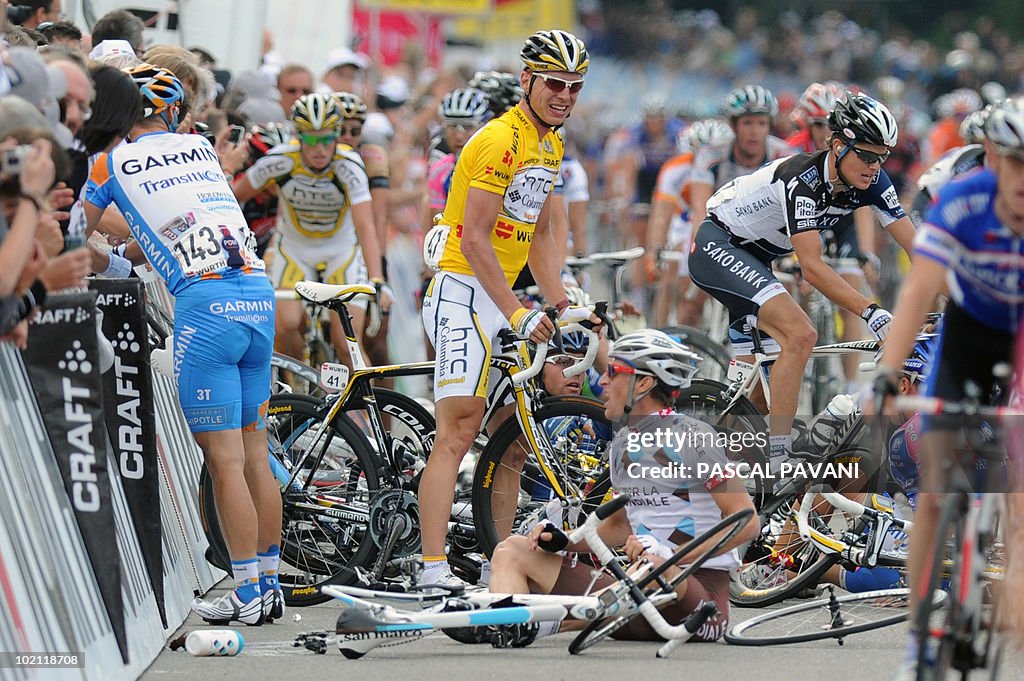 German yellow jersey Tony Martin (C) sta