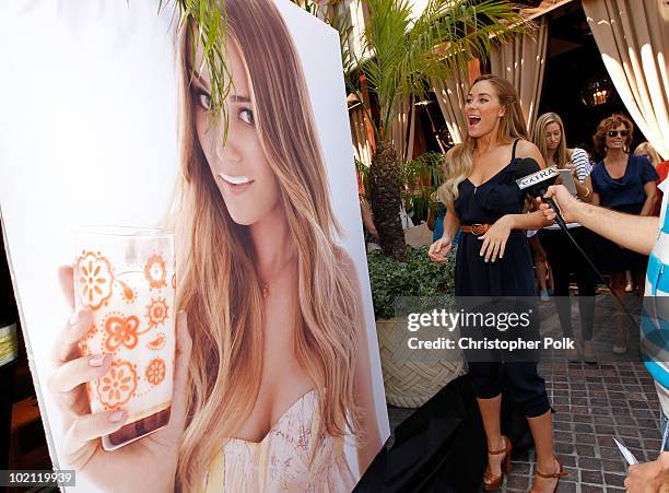 Lauren Conrad unveils her national Milk Mustache "got milk?" ad and encourages teens to drink milk to get gorgeous from the inside out at The Grove...