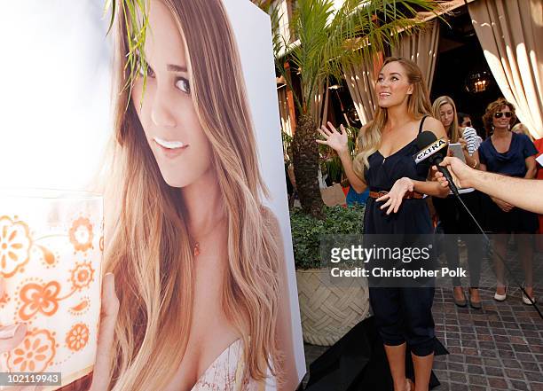 Lauren Conrad unveils her national Milk Mustache "got milk?" ad and encourages teens to drink milk to get gorgeous from the inside out at The Grove...