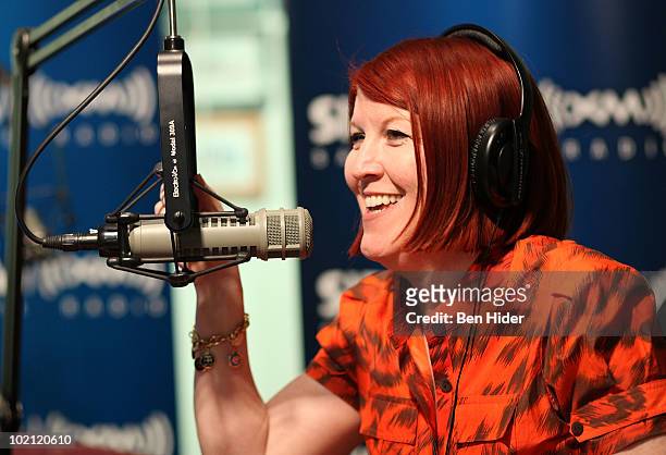 *Exclusive* Kate Flannery visits SIRIUS XM Studio on June 15, 2010 in New York City.